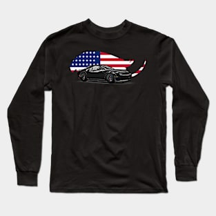 Challenger Hellcat Black USA Print Long Sleeve T-Shirt